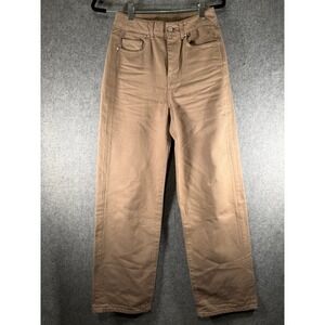 John Elliott Women Tan Wide Leg Jeans Made in Japan Size 27 Modern High Rise